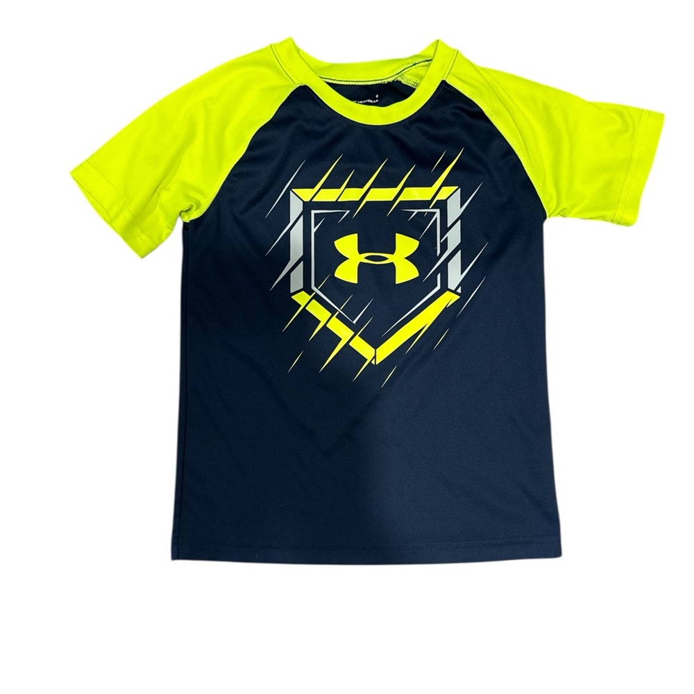 Under Armour Kids Rashguard - Bright Yellow and Dark Blue